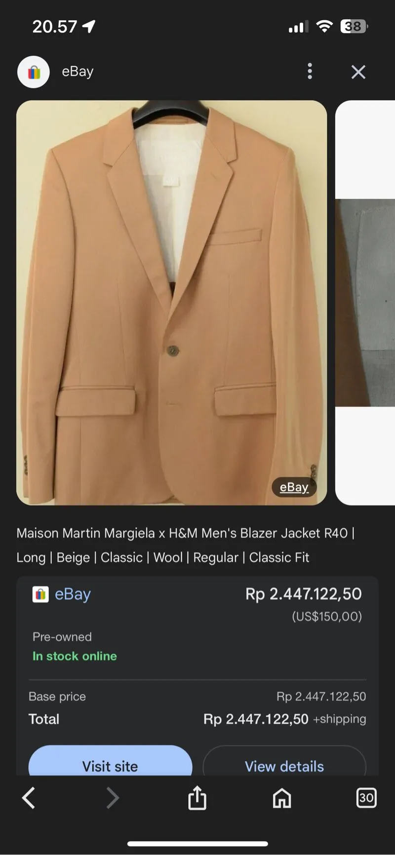 Maison Margiela x H&M Blazer Sample (Unisex) - Main Image