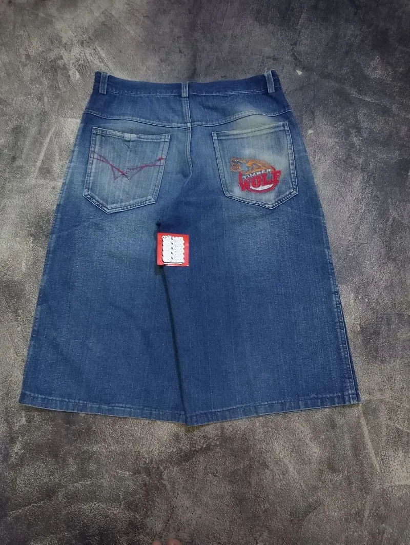 baggy jeans Jorts pants washed photo 1