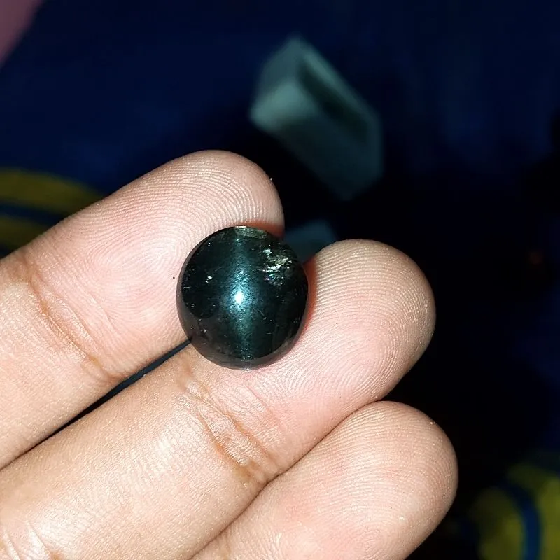 natural silimanite cat eye tembus senter 12 titik 45ct photo 1