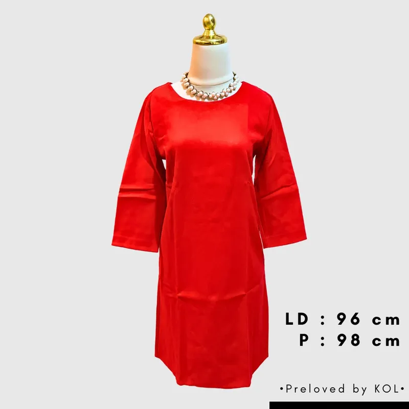 GAP Minimalist Casual Casual dress Wanita red photo 1