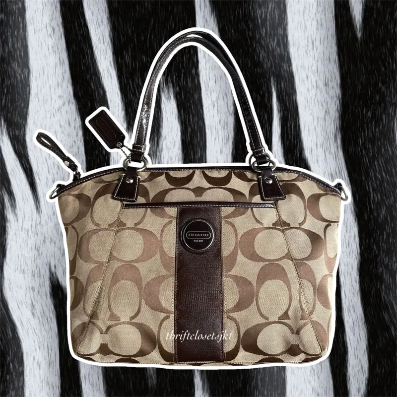 Coach Tote Bag Signature Stripe photo 1