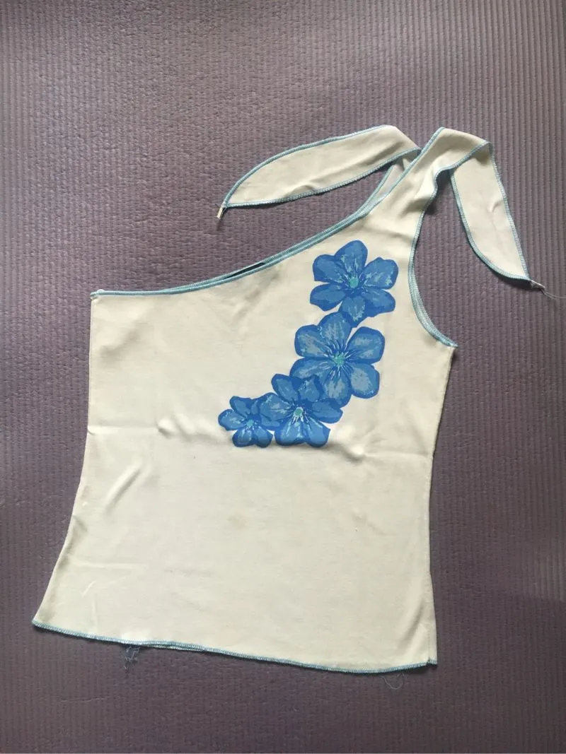 one shoulder top photo 1