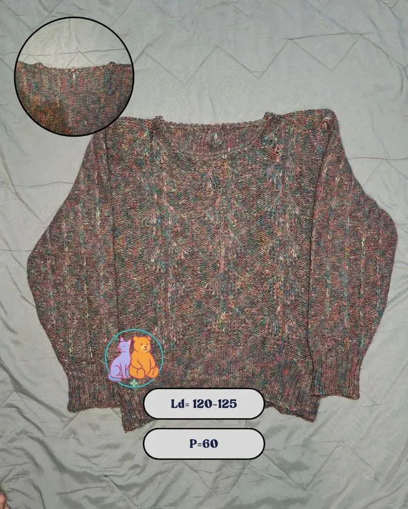 textured multicolor knit photo 1