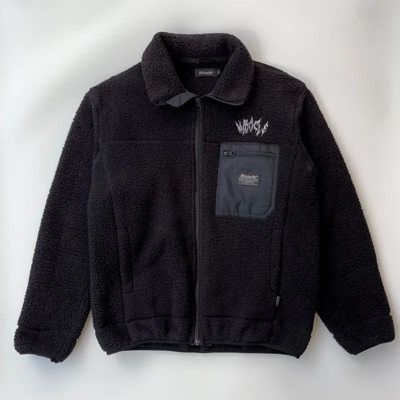 Streetwear Casual Fur coat Pria black photo 1