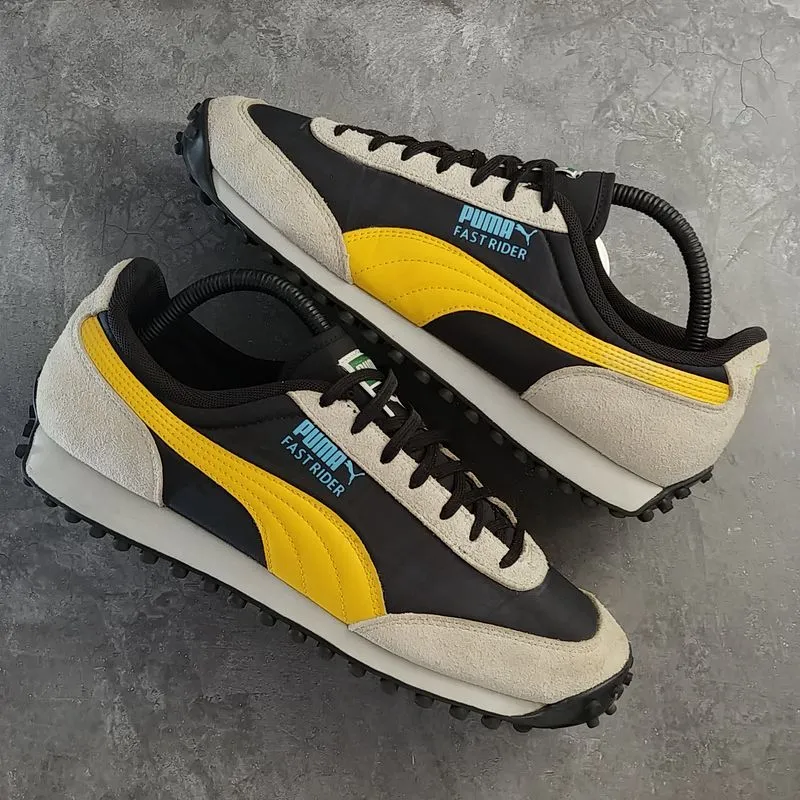 Puma Fast Rider Fury Black Yellow Size 43 Preloved - Main Image