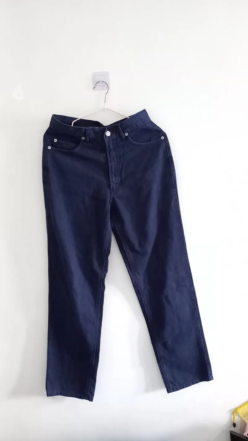 ELLE Vintage Y2K High waisted jeans Wanita navy photo 1
