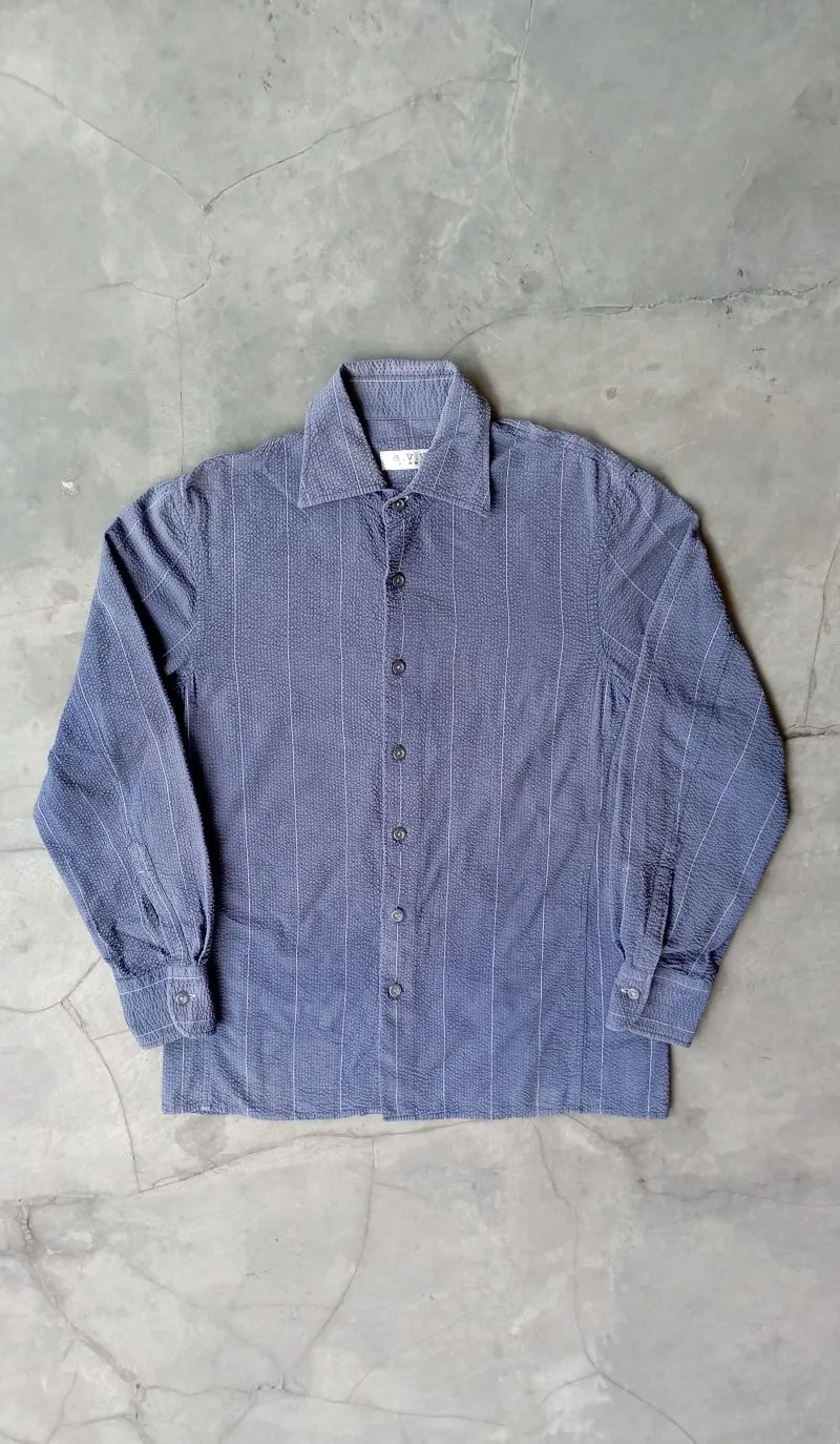 Vintage Kemeja Salur Navy AVV HOMME photo 1