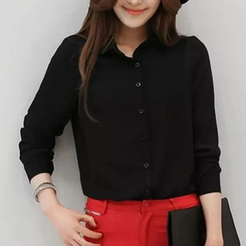 Casual Shirt Wanita black photo 1