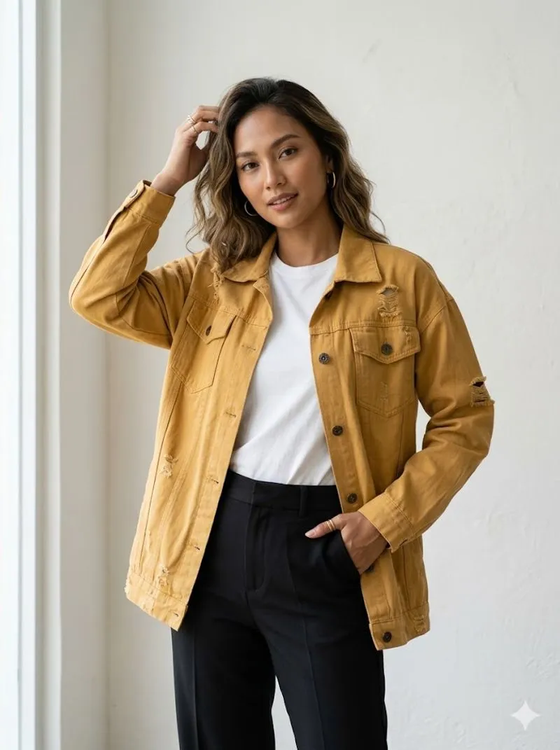 Jaket trucker casual fashion photo 1
