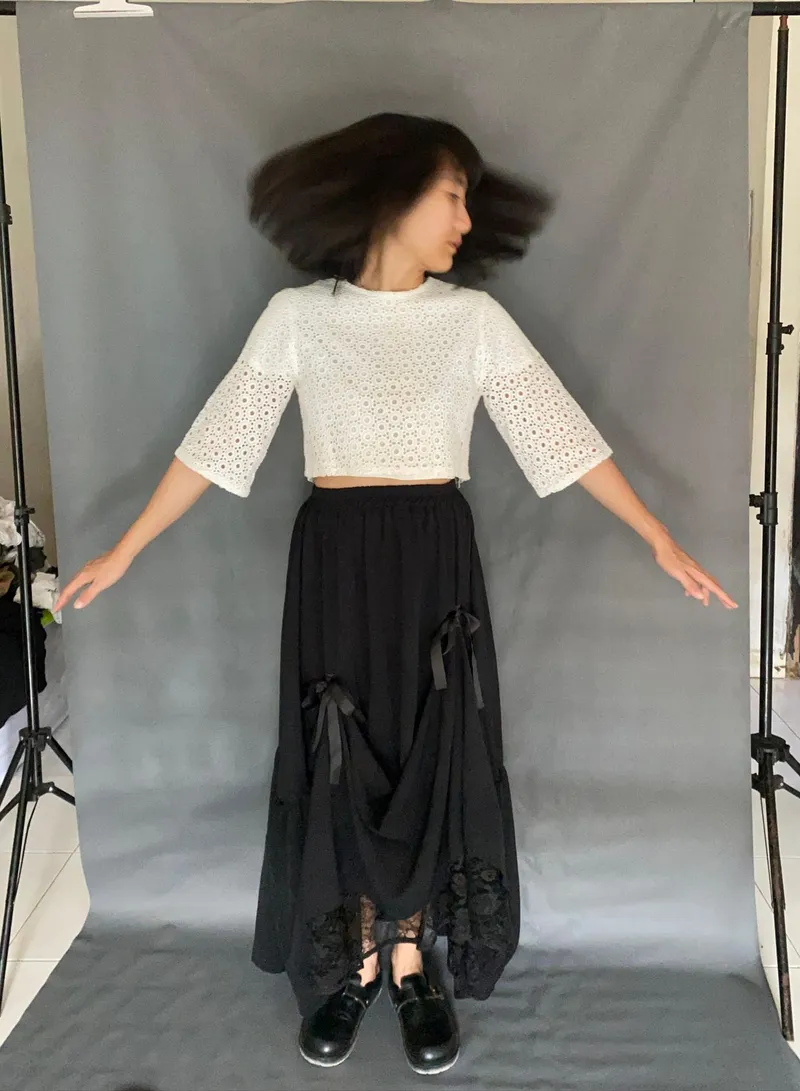 Casual Crop top Wanita white photo 1