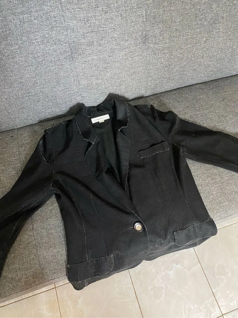cardigan blazer black fancy photo 1