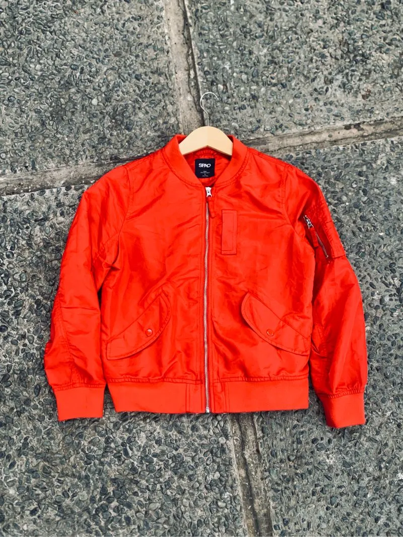 Preloved Jaket Bomber SPAO Merah Size L Original Mulus photo 1