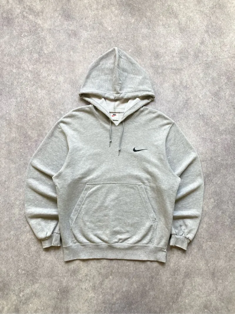 Vintage Nike 90s Small Swosh Grey Hoodie photo 1