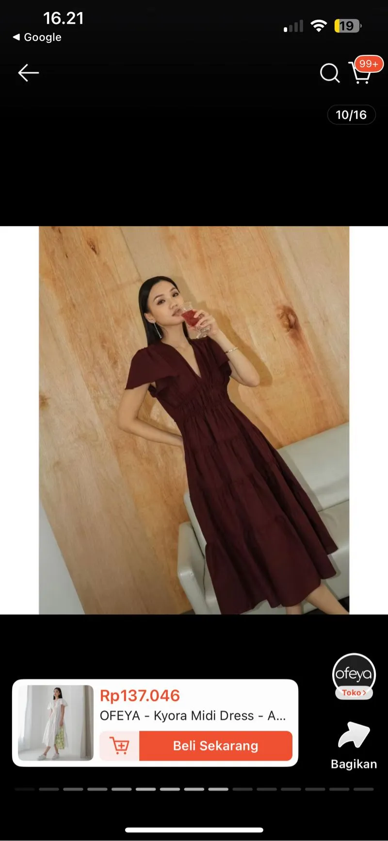 Dress Maroon Maxi photo 1