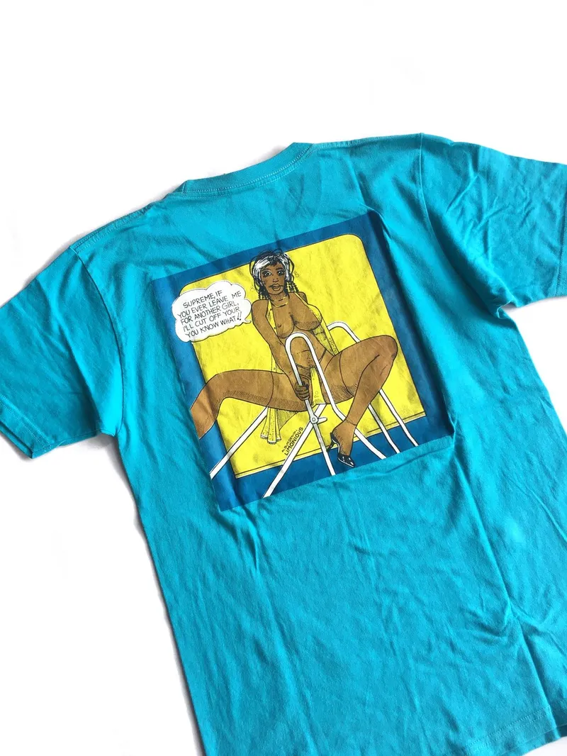 Supreme Streetwear Skater T-shirt Pria blue photo 1