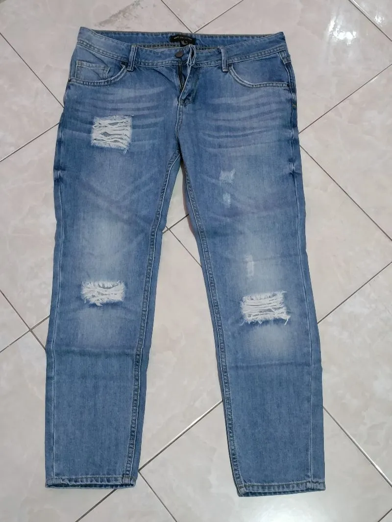 ONLY USED ONCE!!😻🔥 mng collection skinny ripped jeans photo 1