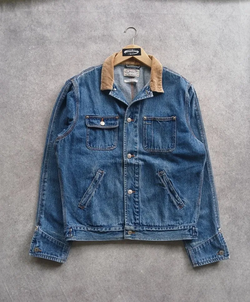 Vintage 90s Polo Ralph Lauren Dungarees denim jacket photo 1