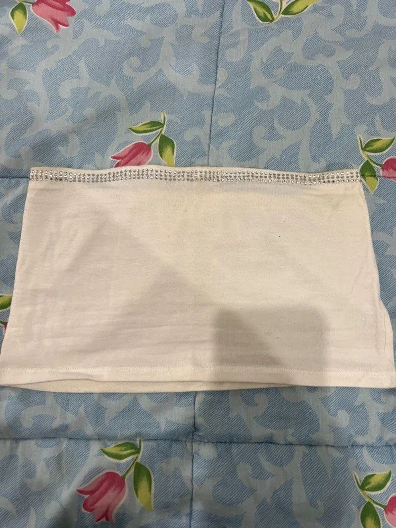 White Tube Top Size M photo 1
