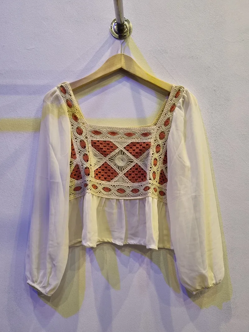 Casual Crop top Wanita white photo 1