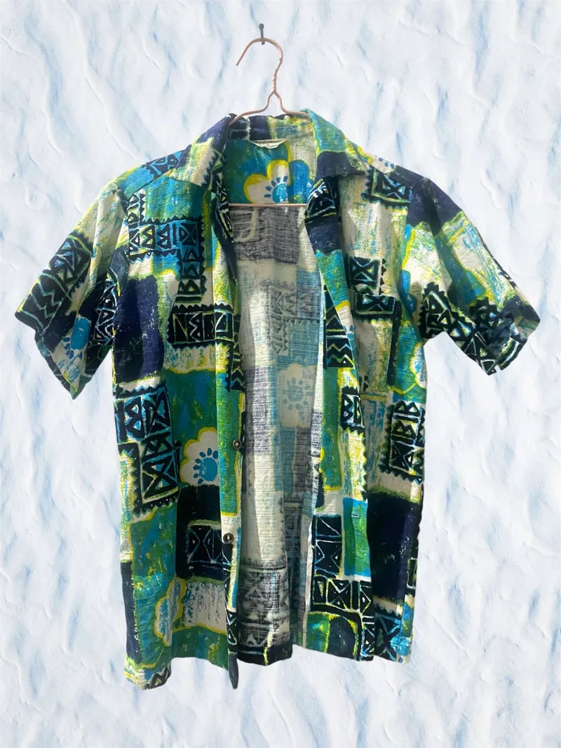 Minimalist Blouse Wanita green navy yellow photo 1