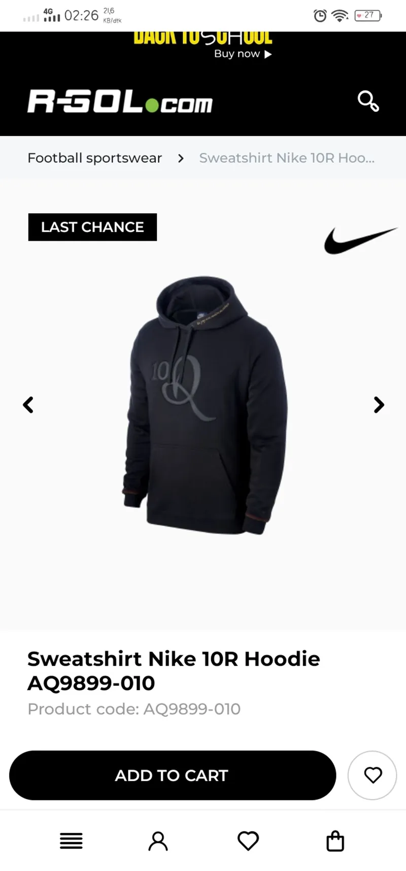 Nike Vintage Hoody Pria black photo 1