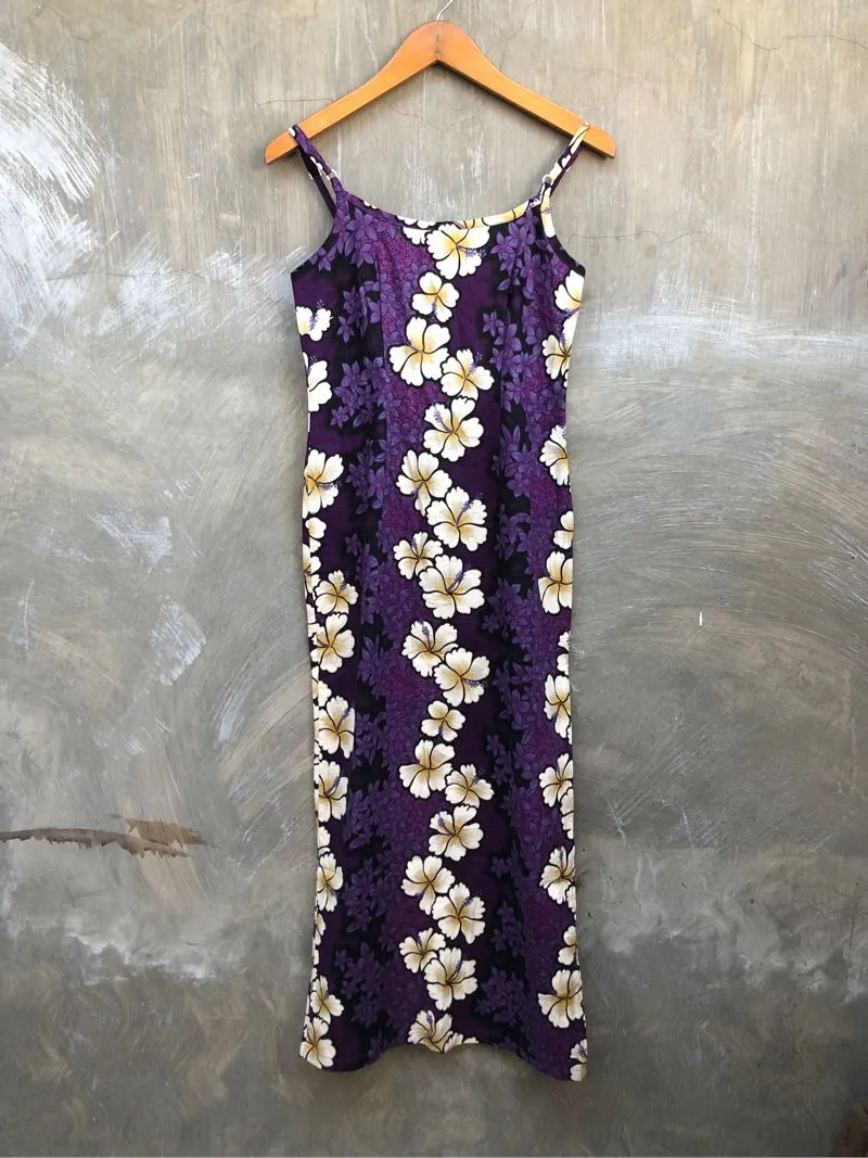 Vintage Hawaiian Floral Maxi Dress photo 1