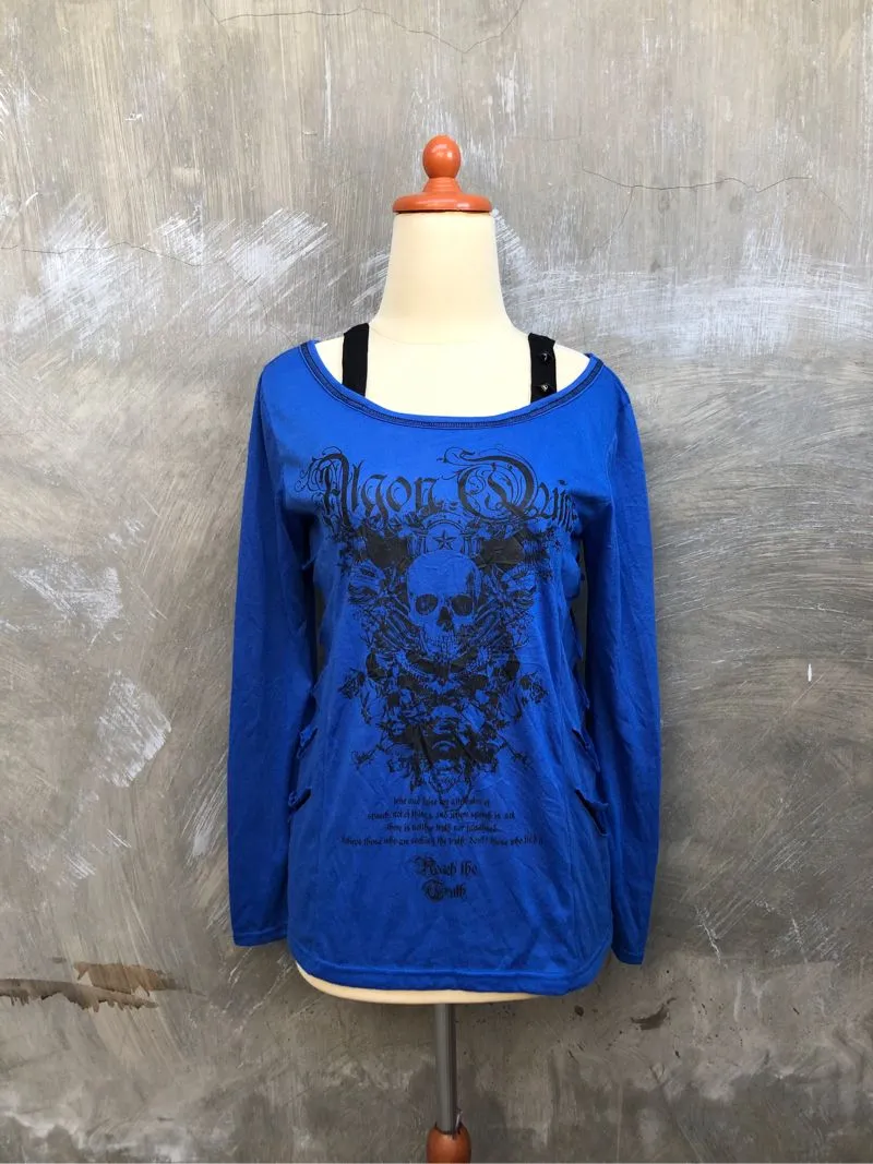 Y2K Japanese Algonquins Grunge Style T-Shirt  photo 1