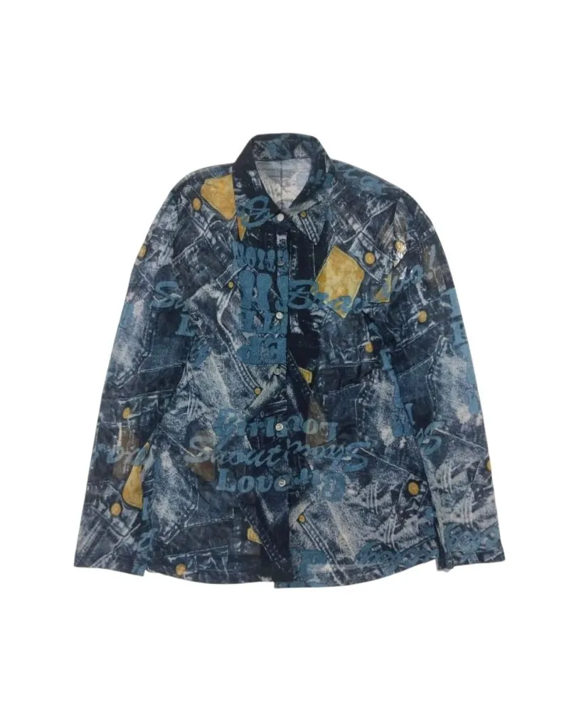 Pattern graphic shirt mesh unisex photo 1