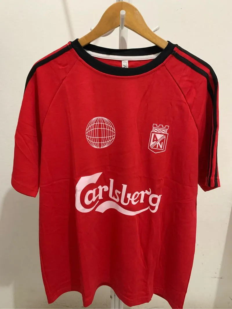 kaos jersey merah tebal unisex photo 1