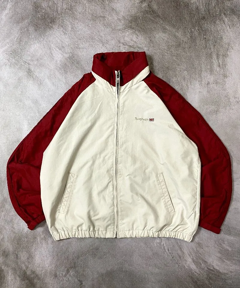 Reebok Casual Sportswear Windbreaker Pria white red photo 1