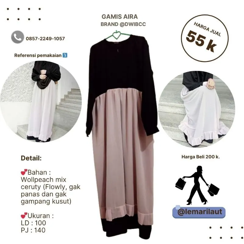 Gamis rempel wolfis ceruty aira dwibcc photo 1