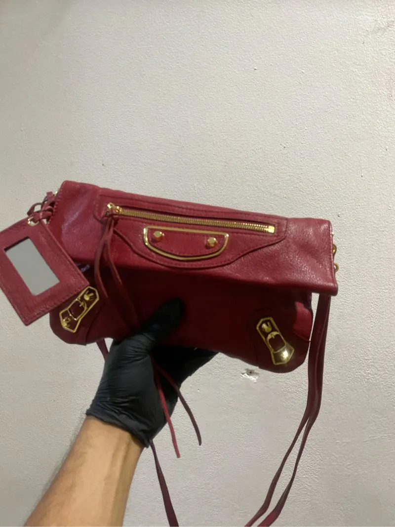 Balenciaga envelope red leather good quality photo 1