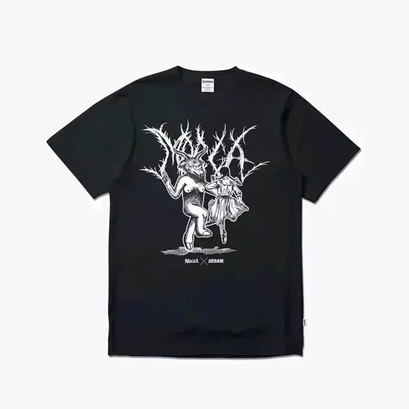Goth Casual T-shirt Pria black photo 1