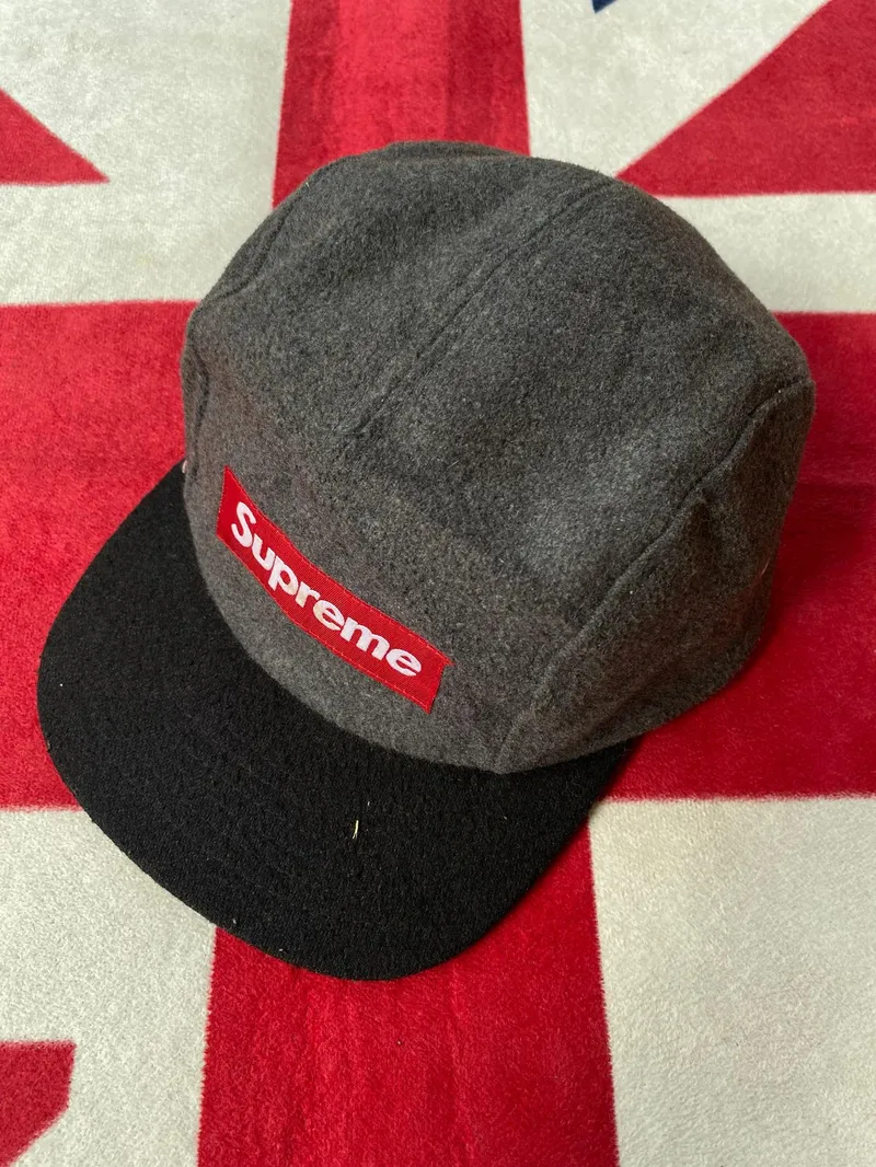 Supreme Vintage Streetwear Hat Pria black gray photo 1