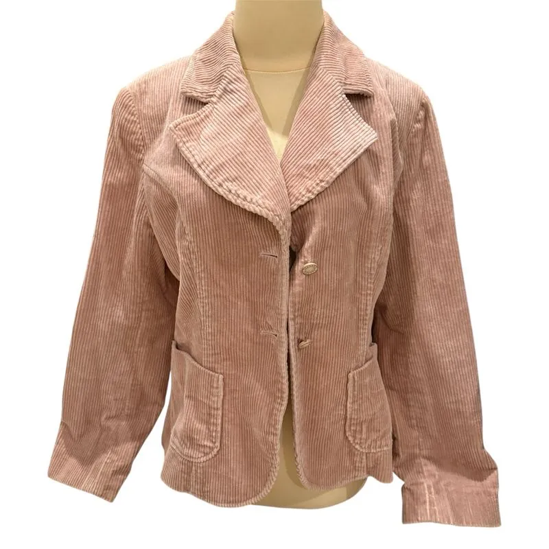 Pink Corduroy Blazer Outer Wanita Korduroi photo 1