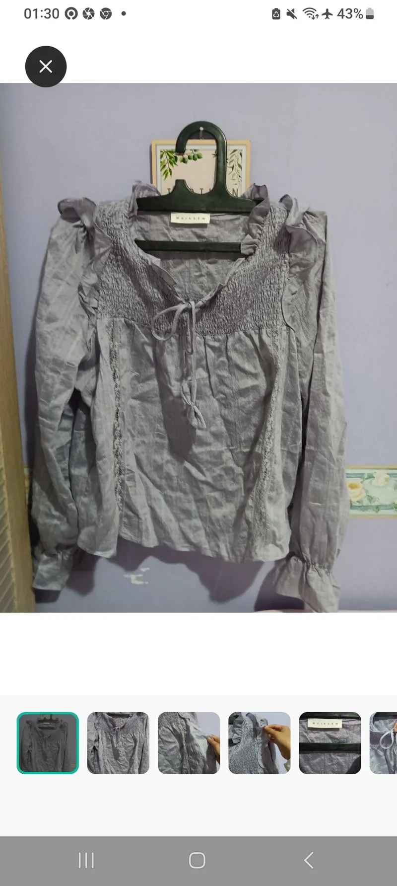 Minimalist Blouse Wanita blue photo 1