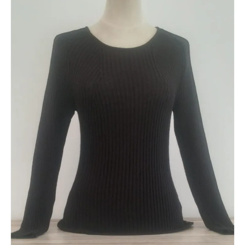 Minimalist Casual Cardigan Wanita black photo 1