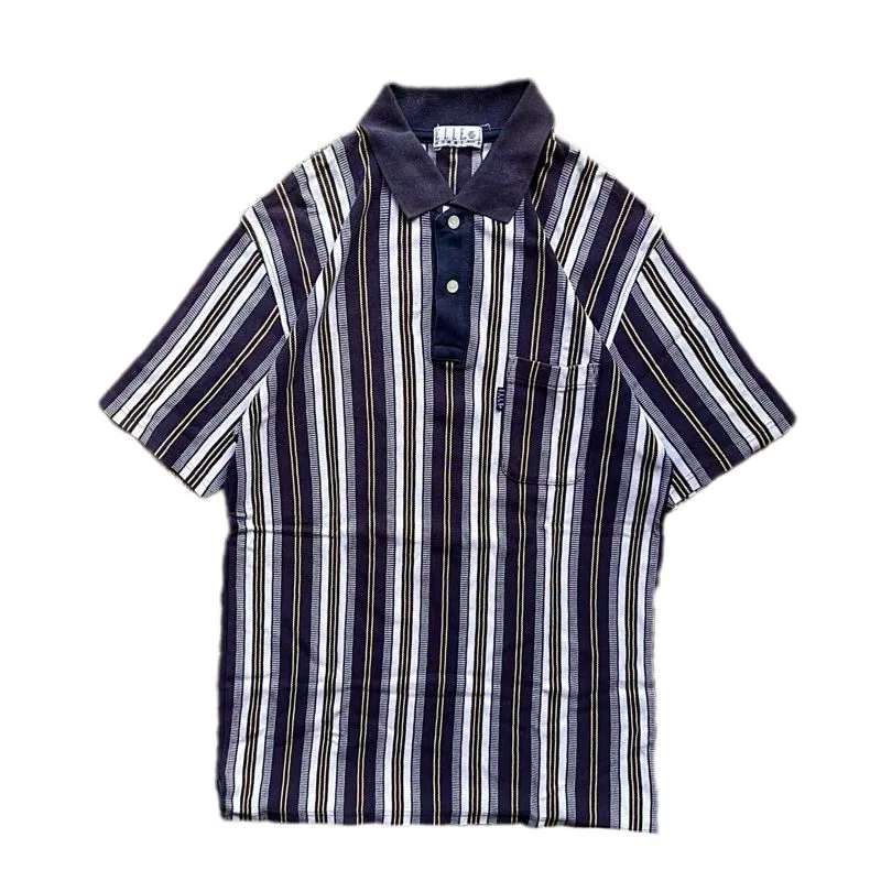 Elle Homme Paris Bohemian Styled Stripe Cotton Polo photo 1