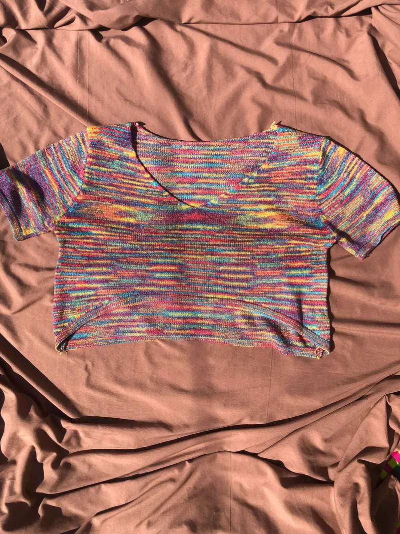 Streetwear Crop top Wanita multicolor photo 1