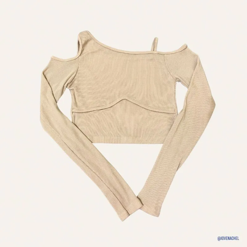 Knit Top Shoulder Off photo 1