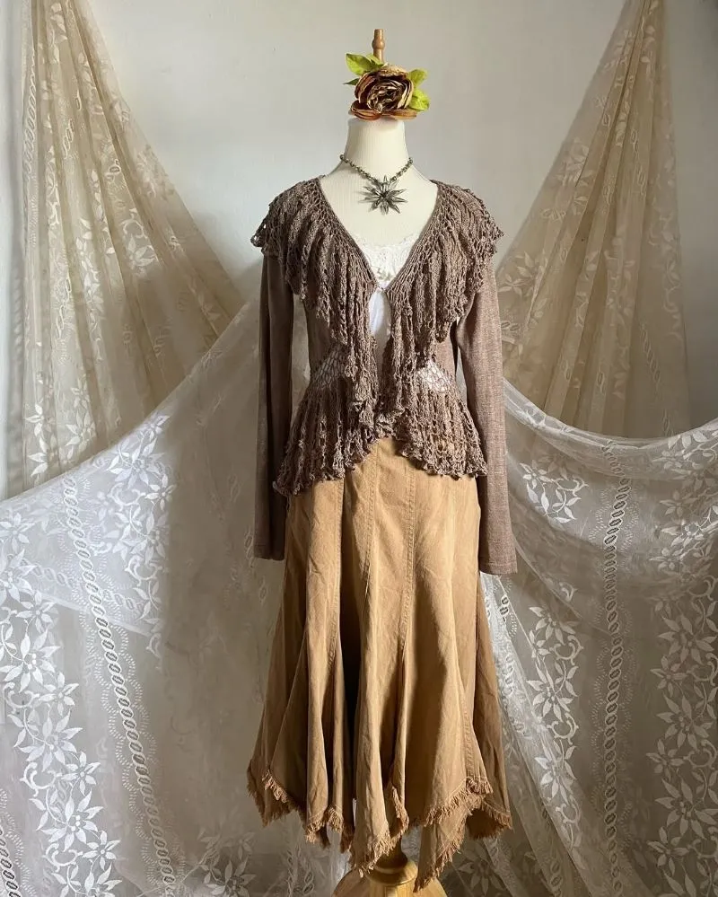 Fairy grunge core knit cardigan photo 1