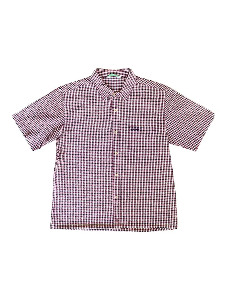 Vintage Red Strip Boxy Shirt - Greenjoy photo 1