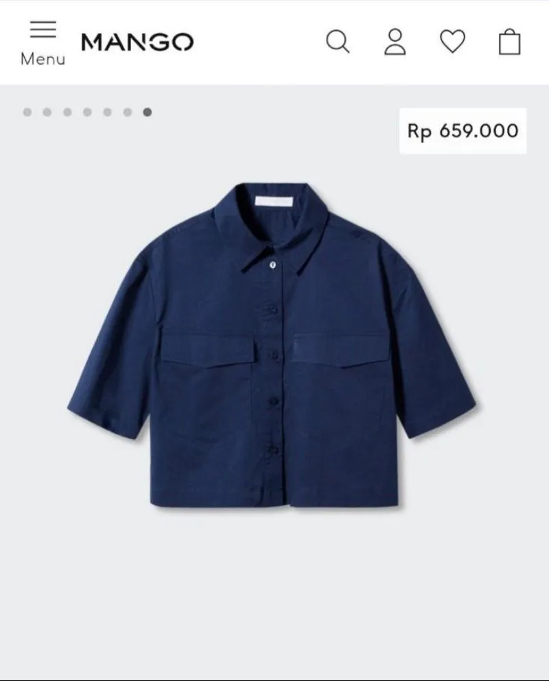 Kemeja crop brand mango photo 1