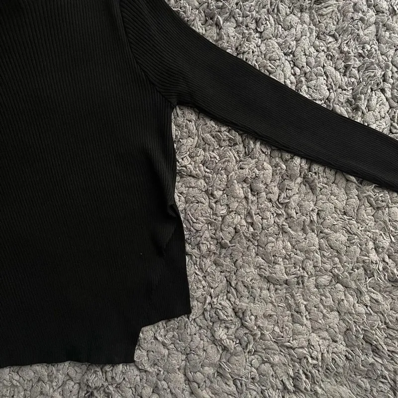 Minimalist Casual Sweatshirt Wanita black photo 1