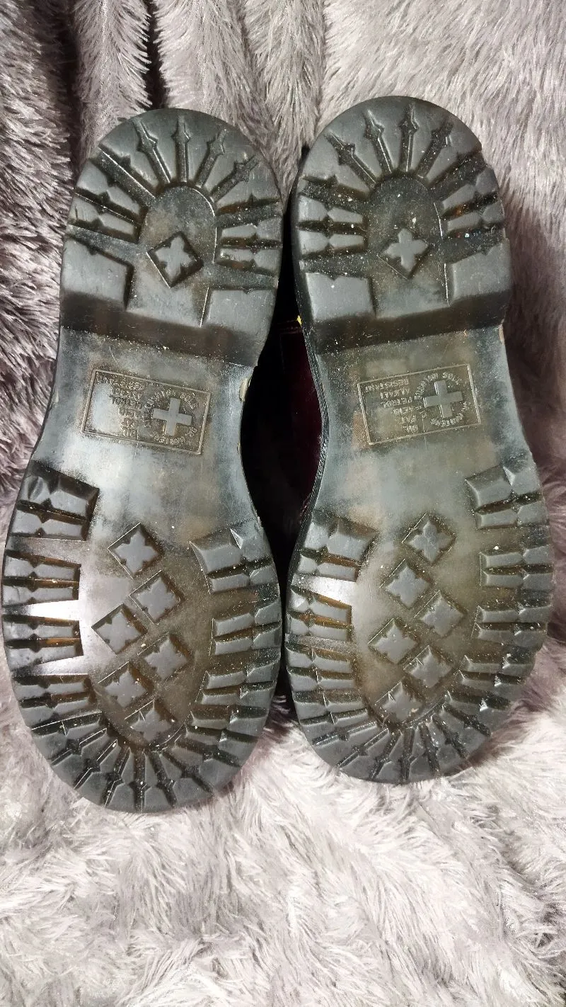 Dr Martens Leonore Chelsea Boots Oxblood Made in Lao PDR Preloved