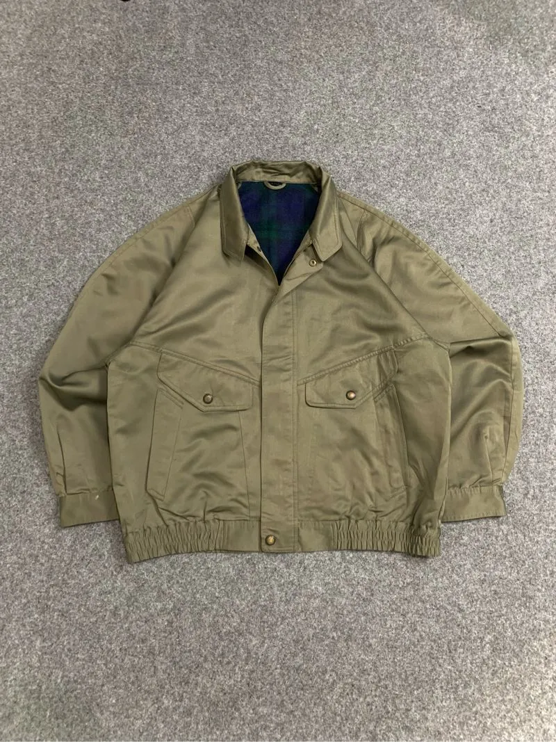 ジャケット・アウター Vintage Flight jacket /Harington jacket Flight Harrington Jacket Vintage Boxy Hijau Army - Preloved