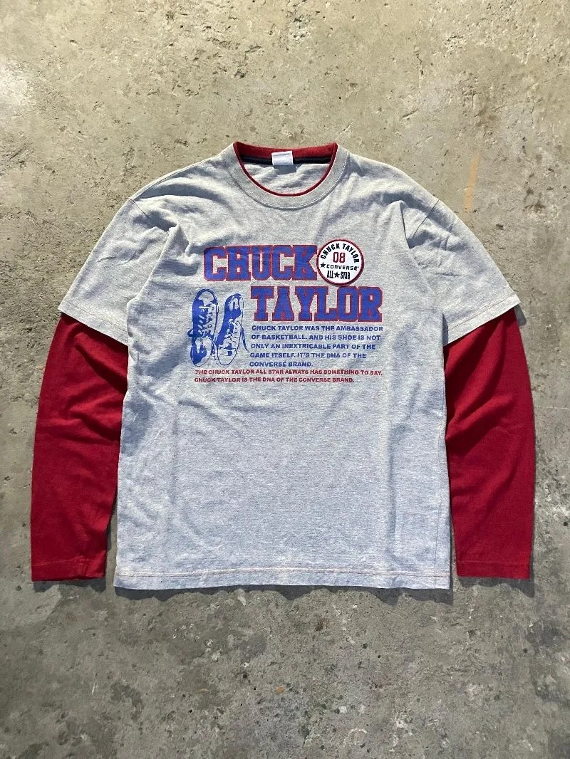 y2k converse chuck taylor double sleeve photo 1
