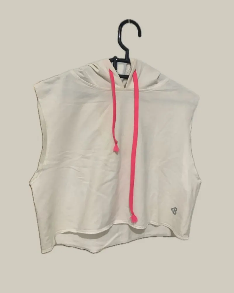 Crop top sleeveless hoodie - Colorbox photo 1
