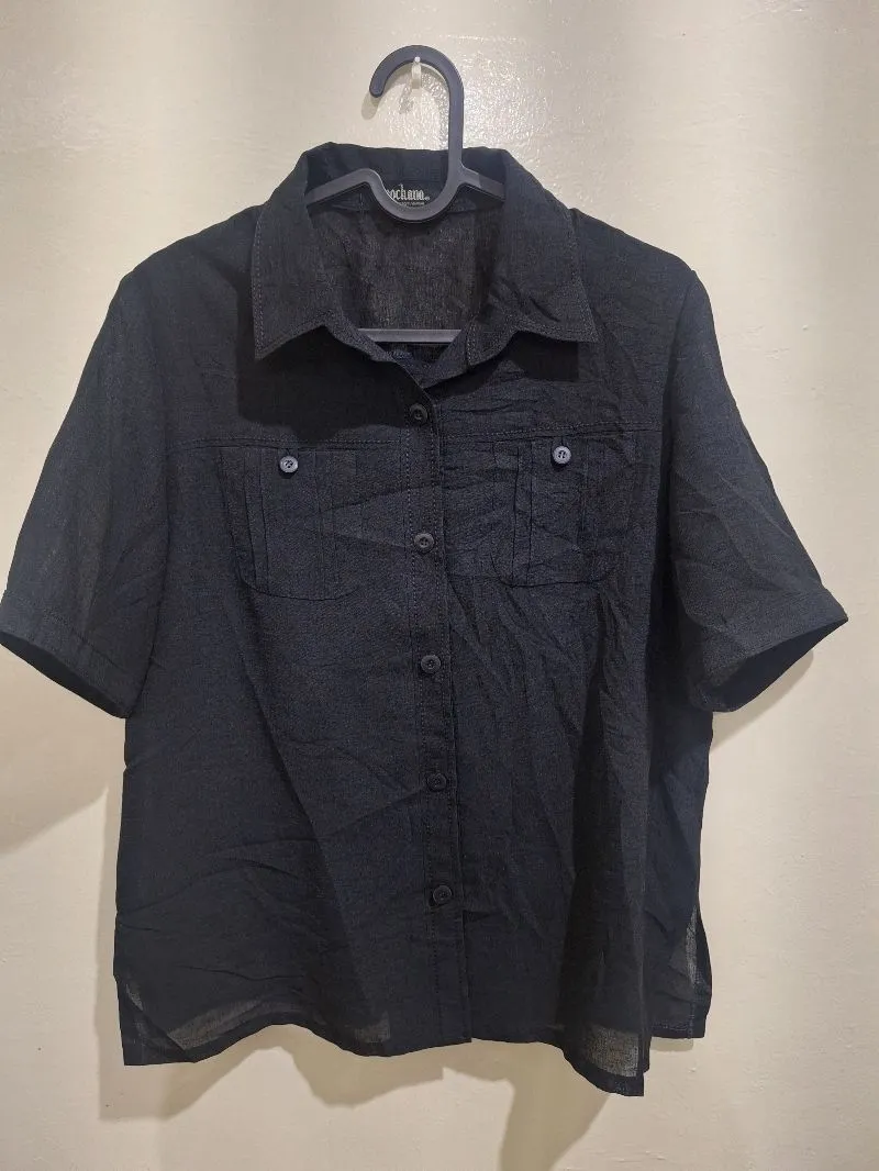 Kemeja hitam, ada 2 pocket photo 1