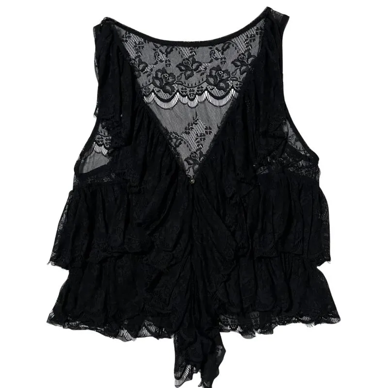 ruffle tiered vest photo 1